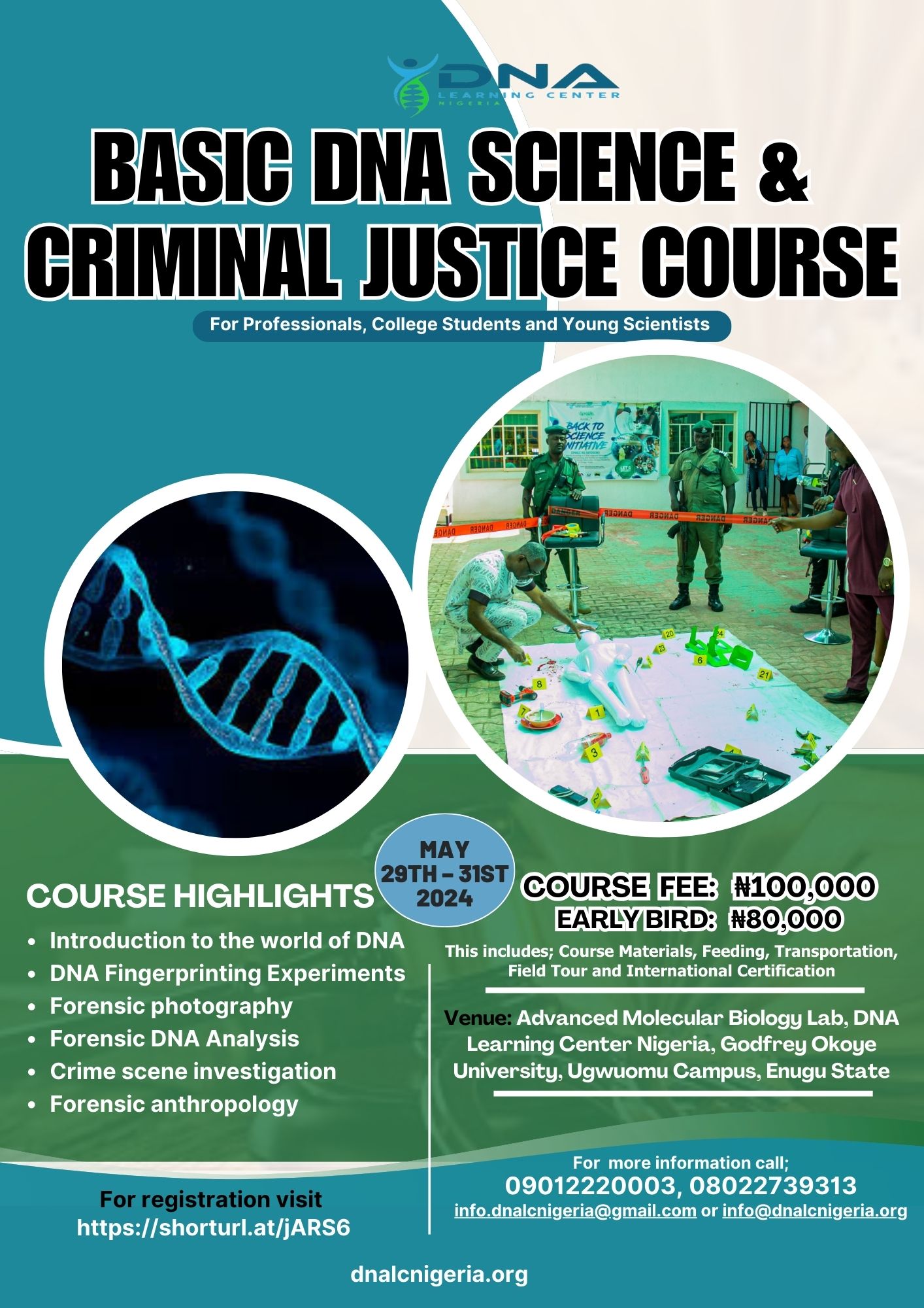 Basic DNA science &  Criminal Justice course